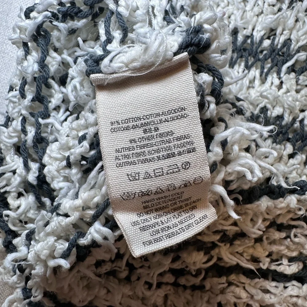 Free People Downy Stripe Pullover Shag Sweater